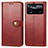 Leather Case Stands Flip Cover Holder S05D for Xiaomi Redmi Note 11E Pro 5G Red