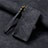 Leather Case Stands Flip Cover Holder S06D for Apple iPhone 15 Pro Black