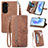 Leather Case Stands Flip Cover Holder S06D for Huawei Honor 90 Lite 5G