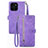 Leather Case Stands Flip Cover Holder S06D for Huawei Honor X8b Purple