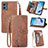 Leather Case Stands Flip Cover Holder S06D for Motorola Moto G 5G (2023)