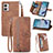 Leather Case Stands Flip Cover Holder S06D for Motorola Moto G53 5G