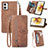 Leather Case Stands Flip Cover Holder S06D for Motorola Moto G73 5G