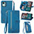 Leather Case Stands Flip Cover Holder S06D for Nokia C12