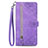 Leather Case Stands Flip Cover Holder S06D for OnePlus 10 Pro 5G Purple