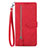 Leather Case Stands Flip Cover Holder S06D for OnePlus 10 Pro 5G Red