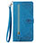 Leather Case Stands Flip Cover Holder S06D for OnePlus 11 5G Blue