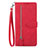 Leather Case Stands Flip Cover Holder S06D for OnePlus 11R 5G Red