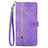 Leather Case Stands Flip Cover Holder S06D for OnePlus Ace 2 Pro 5G Purple