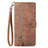 Leather Case Stands Flip Cover Holder S06D for OnePlus Nord 2T 5G Brown