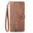 Leather Case Stands Flip Cover Holder S06D for OnePlus Nord CE 3 5G Brown