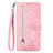 Leather Case Stands Flip Cover Holder S06D for OnePlus Nord CE 3 5G Pink