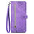 Leather Case Stands Flip Cover Holder S06D for OnePlus Nord CE 3 5G Purple