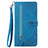 Leather Case Stands Flip Cover Holder S06D for Oppo K11x 5G Blue