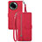 Leather Case Stands Flip Cover Holder S06D for Realme 11 5G Red