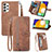 Leather Case Stands Flip Cover Holder S06D for Samsung Galaxy A52 4G