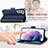 Leather Case Stands Flip Cover Holder S06D for Samsung Galaxy S23 Plus 5G