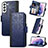 Leather Case Stands Flip Cover Holder S06D for Samsung Galaxy S23 Plus 5G