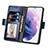 Leather Case Stands Flip Cover Holder S06D for Samsung Galaxy S23 Plus 5G