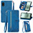 Leather Case Stands Flip Cover Holder S06D for Sharp Aquos wish3