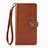 Leather Case Stands Flip Cover Holder S06D for Xiaomi Mi 10i 5G Brown