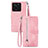 Leather Case Stands Flip Cover Holder S06D for Xiaomi Mi 13T 5G Pink