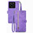 Leather Case Stands Flip Cover Holder S06D for Xiaomi Mi 13T 5G Purple