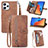 Leather Case Stands Flip Cover Holder S06D for Xiaomi Redmi 12 4G