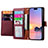 Leather Case Stands Flip Cover Holder S07D for Apple iPhone 13