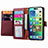 Leather Case Stands Flip Cover Holder S07D for Apple iPhone 14 Pro Max