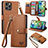 Leather Case Stands Flip Cover Holder S07D for Apple iPhone 14 Pro Max