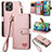 Leather Case Stands Flip Cover Holder S07D for Apple iPhone 15 Pro Max