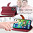 Leather Case Stands Flip Cover Holder S07D for Apple iPhone 15 Pro Max