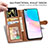 Leather Case Stands Flip Cover Holder S07D for Huawei Honor 50 Lite