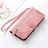 Leather Case Stands Flip Cover Holder S07D for Huawei Honor 80 5G Pink