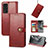 Leather Case Stands Flip Cover Holder S07D for Huawei Honor V40 5G