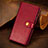 Leather Case Stands Flip Cover Holder S07D for Huawei Nova 8i Red