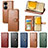 Leather Case Stands Flip Cover Holder S07D for Huawei P50 Pro