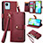 Leather Case Stands Flip Cover Holder S07D for Realme C30s