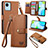 Leather Case Stands Flip Cover Holder S07D for Realme C30s