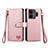 Leather Case Stands Flip Cover Holder S07D for Realme GT Neo5 240W 5G Pink