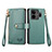 Leather Case Stands Flip Cover Holder S07D for Realme GT Neo5 5G Green