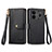 Leather Case Stands Flip Cover Holder S07D for Realme GT Neo6 5G Black