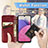 Leather Case Stands Flip Cover Holder S07D for Samsung Galaxy A33 5G