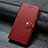 Leather Case Stands Flip Cover Holder S07D for Xiaomi Redmi 10X 5G Red
