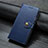 Leather Case Stands Flip Cover Holder S07D for Xiaomi Redmi 9 Blue