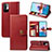 Leather Case Stands Flip Cover Holder S07D for Xiaomi Redmi Note 10 5G