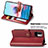 Leather Case Stands Flip Cover Holder S07D for Xiaomi Redmi Note 10 5G