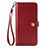 Leather Case Stands Flip Cover Holder S07D for Xiaomi Redmi Note 9 Red