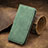 Leather Case Stands Flip Cover Holder S08D for Huawei Honor 60 5G Green